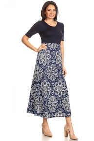 464 Contrast Maxi Dresses