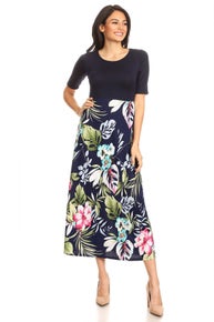464 Contrast Maxi Dresses