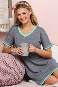 761 Short Sleeve Sleepwear Dress