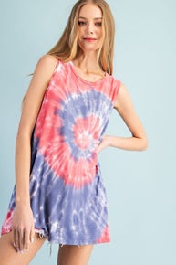 868 Jersey Tie Dye Sleeveless Tunic