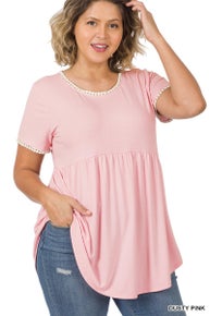 893 Empire Waist Shirring Top