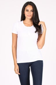 991 Short Sleeve Waffle Knit Thermal Top