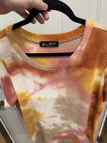 998 Waffle Knit Tie Dye Short Sleeve