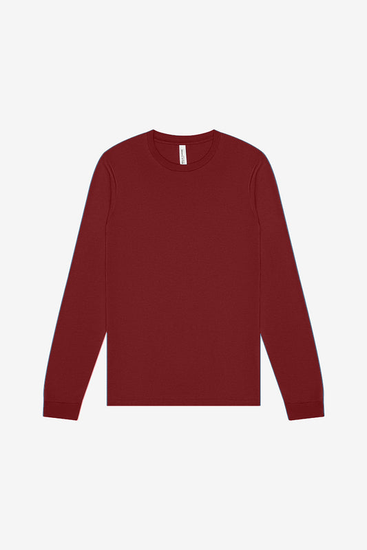 1229 Bella Canvas PLAIN Long Sleeve Tee - Cardinal