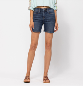 760 Judy Blue Hi-Rise Mid Length Shorts