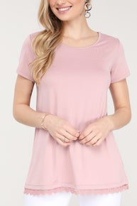 795 Round Neck Short Sleeve Top