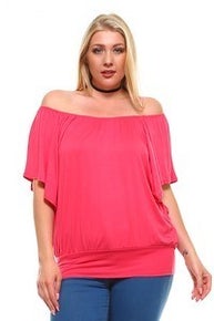 873 Off the Shoulder with Banded Hem