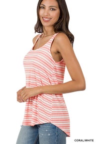 881 Ribbed Striped Sleeveless Top
